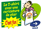 T-shirt avec caricature de star
