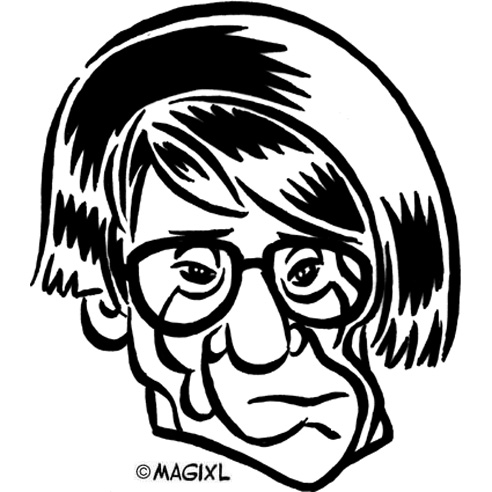 caricature Andy Warhol