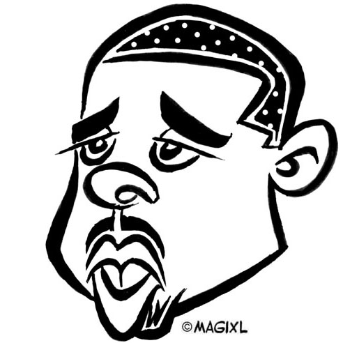 Caricatures of NBA All-Stars