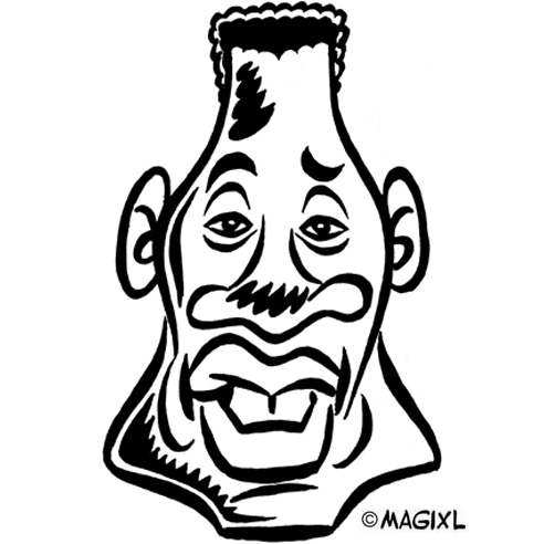caricature Dikembe Mutombo